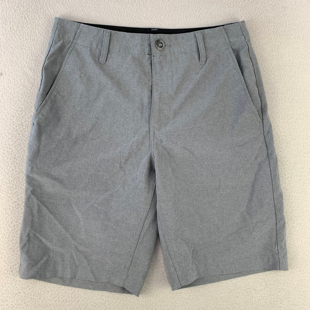 Volcom Surf & Turf Hybrid Chino Shorts Men 28 Gray 4-Way Stretch Casual Beach